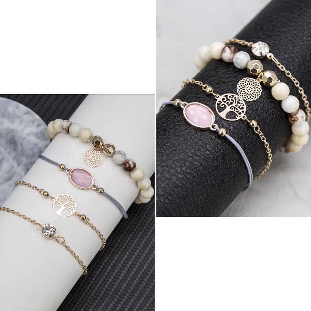 Tree of Life diamond beaded fashion bracelet - Picture 2 of 4